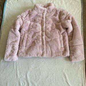 NWT Mauve/Pink Fashion Nova Size Large Faux Fur Jacket